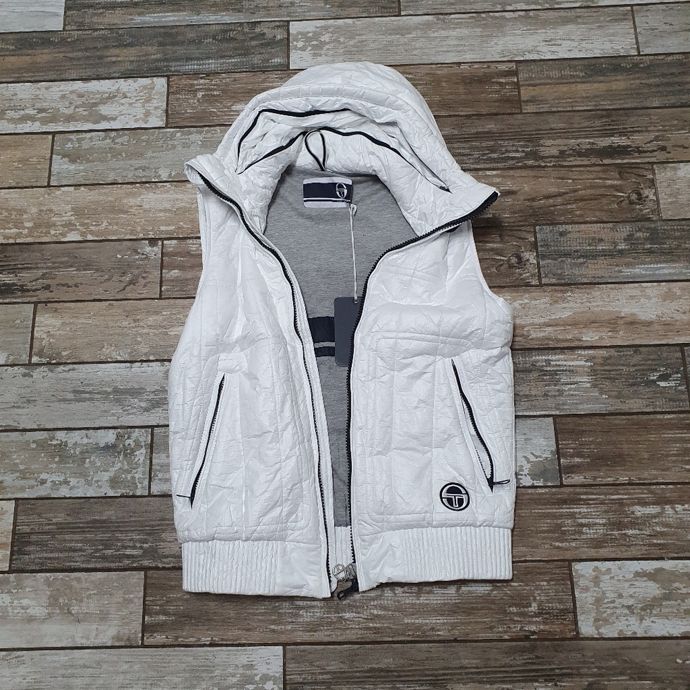 Sergio Tacchini White Vest Size S/M NWT